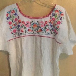 Summery embroidered blouse